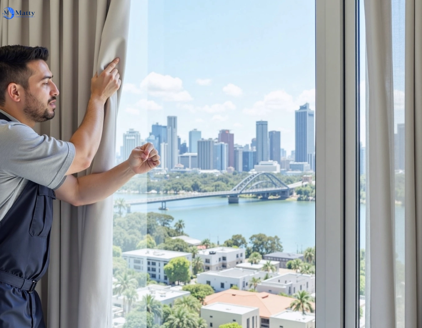 Professional curtain steam cleaning service wendouree-village-vic QLD by Matty Curtain Cleaning