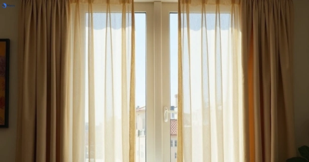 Dusty and dull curtains in wendouree-village-vic before steam cleaning